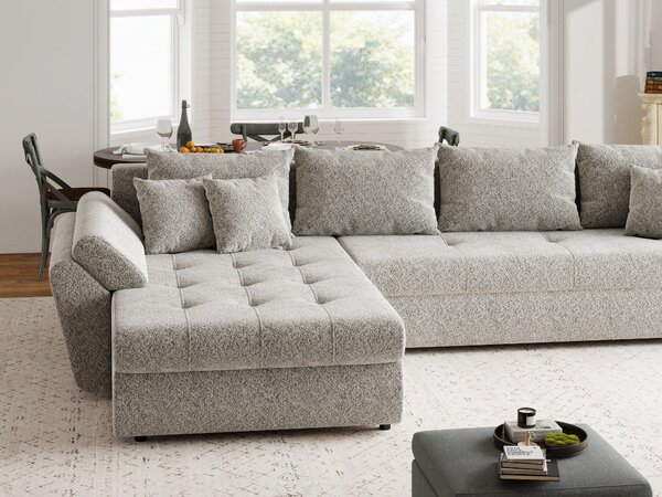 Colțar extensibil dumonde cu ladă de depozitare Loana XL Arena Bej 02 335x185 cm