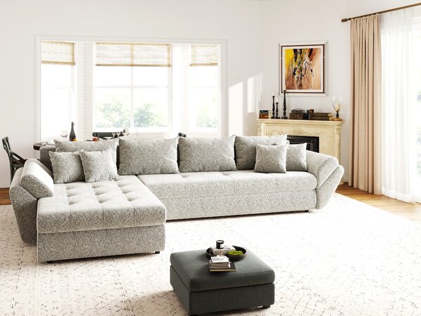 Colțar extensibil dumonde cu ladă de depozitare Loana XL Arena Bej 02 335x185 cm