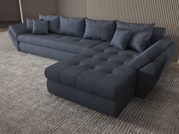 Colțar extensibil dumonde cu ladă de depozitare Loana XL Enjoy Antracit II 335x185 cm