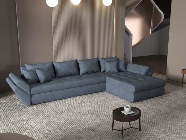 Colțar extensibil dumonde cu ladă de depozitare Loana XL Enjoy Antracit II 335x185 cm