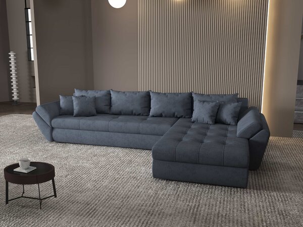 Colțar extensibil dumonde cu ladă de depozitare Loana XL Enjoy Antracit II 335x185 cm