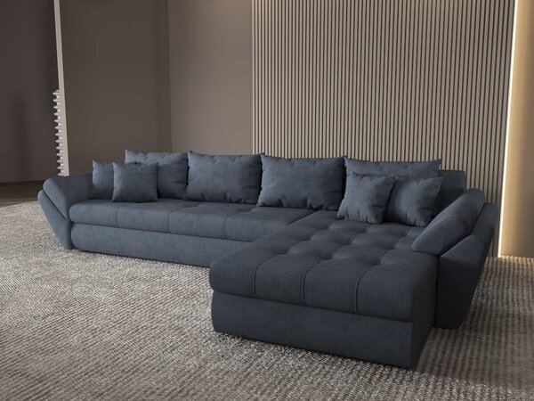Colțar extensibil dumonde cu ladă de depozitare Loana XL Enjoy Antracit II 335x185 cm