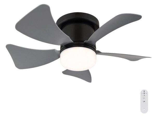 Globo 03609A - Ventilator de tavan HINES cu LED dimabil, 10W/230V, cu telecomandă, gri