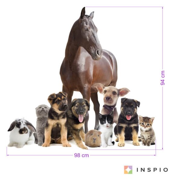INSPIO-Autocolant textil - Autocolant pentru perete - Iubesc animalele