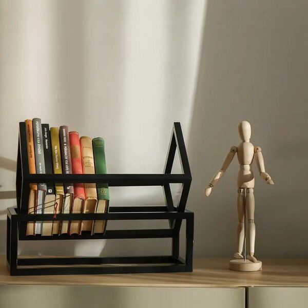 Suport carte,din metal,culoare negru,38x27x32 cm