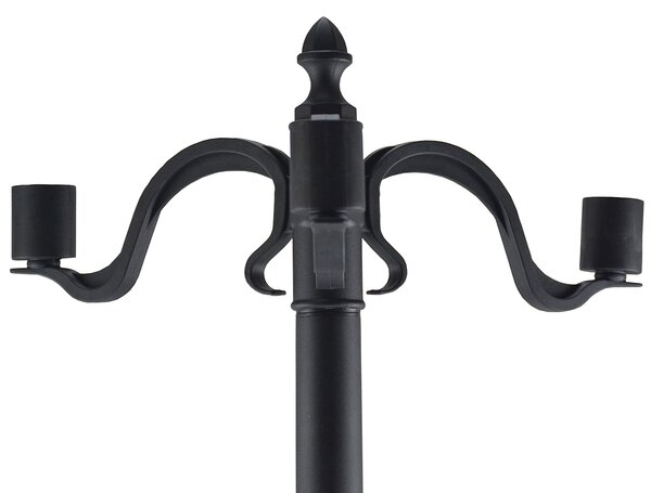 Outsunny Felinar de Grădină Led cu Energie Solară, Lampa solara gradina,51.5 × 47 × 182.5cm, Negru | Aosom Romania