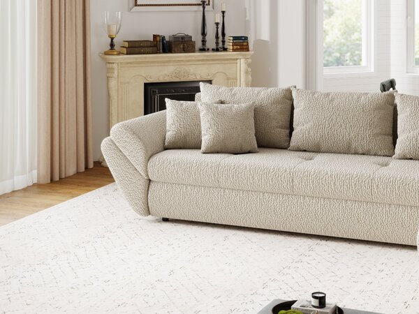Colțar extensibil dumonde cu ladă de depozitare Loana XL Jaguar Bej II 335x185 cm