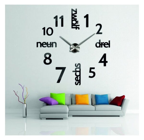Ceas de perete 3D Stylesa Modern DIY DRIWAL S039 i albastru