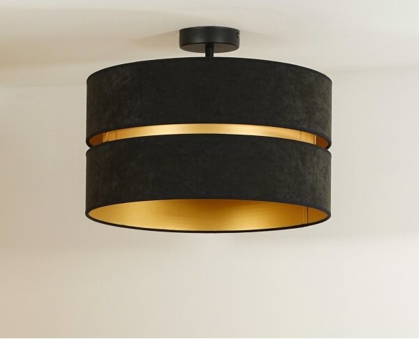 Lustră aplicată Duolla DUO 1xE27/15W/230V d. 40 cm negru/auriu
