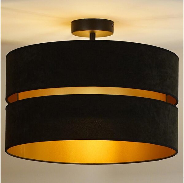 Lustră aplicată Duolla DUO 1xE27/15W/230V d. 40 cm negru/auriu