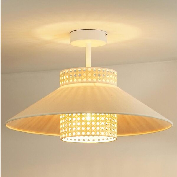 Lustră aplicată RIO Duolla RATTAN 1xE27/15W/230V d. 45 cm bej/ratan