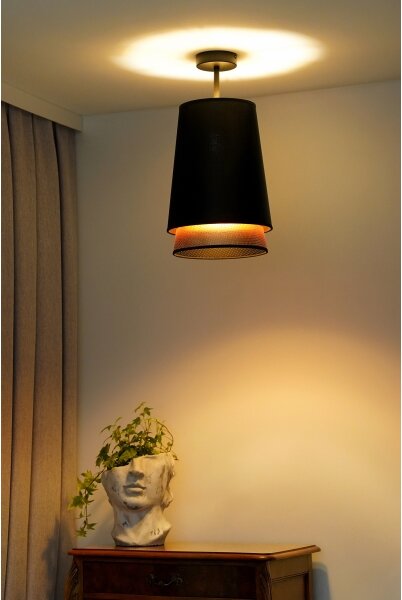 Lustră aplicată BELL Duolla SHINY 1xE27/15W/230V d. 25 cm negru/cupru