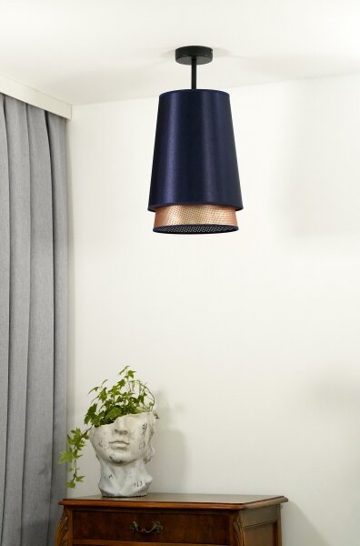 Lustră aplicată BELL Duolla SHINY 1xE27/15W/230V d. 25 cm albastru/cupru