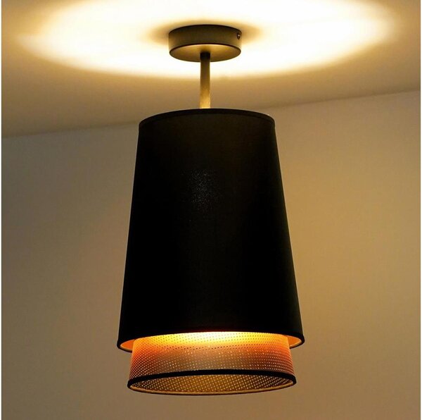 Lustră aplicată BELL Duolla SHINY 1xE27/15W/230V d. 25 cm negru/cupru