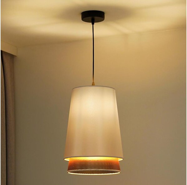 Lustră pe cablu BELL Duolla SHINY 1xE27/15W/230V d. 25 cm alb/cupru
