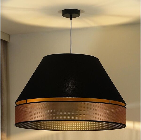 Lustră pe cablu COPPER Duolla SHINY 1xE27/15W/230V d. 60 cm negru/cupru