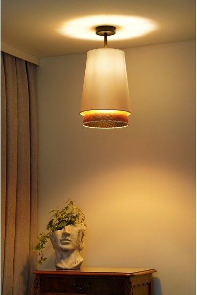 Lustră aplicată BELL Duolla SHINY 1xE27/15W/230V d. 25 cm alb/cupru