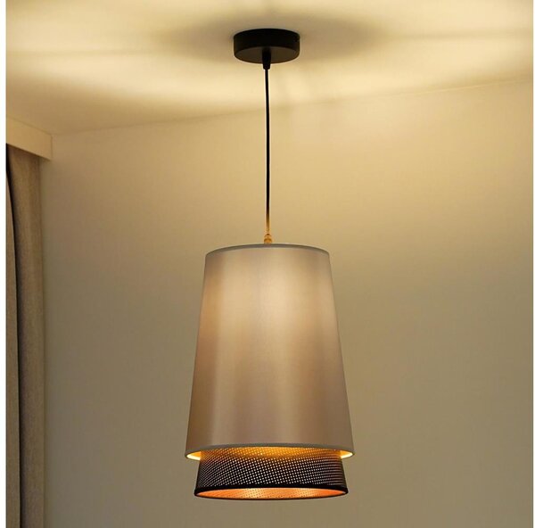 Lustră pe cablu BELL Duolla SHINY 1xE27/15W/230V d. 25 cm argintiu/negru