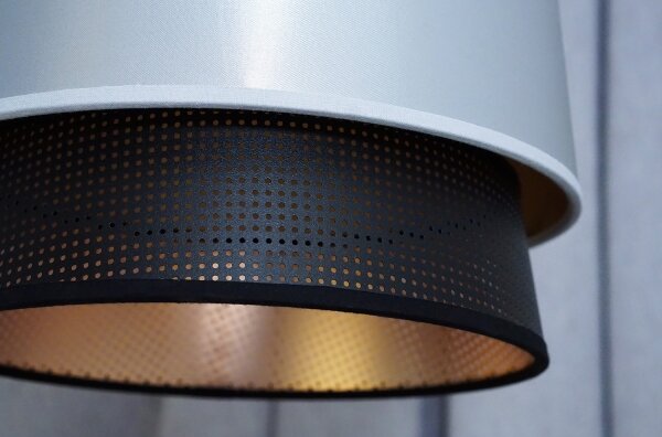 Lustră pe cablu BELL Duolla SHINY 1xE27/15W/230V d. 25 cm argintiu/negru
