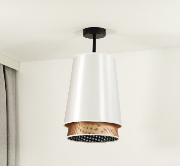 Lustră aplicată BELL Duolla SHINY 1xE27/15W/230V d. 25 cm alb/cupru