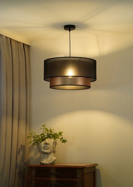 Lustră pe cablu COPPER Duolla SHINY 1xE27/15W/230V d. 45 cm maro/cupru