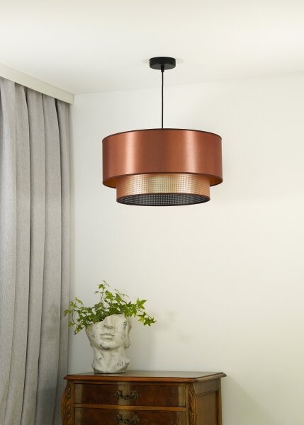 Lustră pe cablu COPPER Duolla SHINY 1xE27/15W/230V d. 45 cm cupru