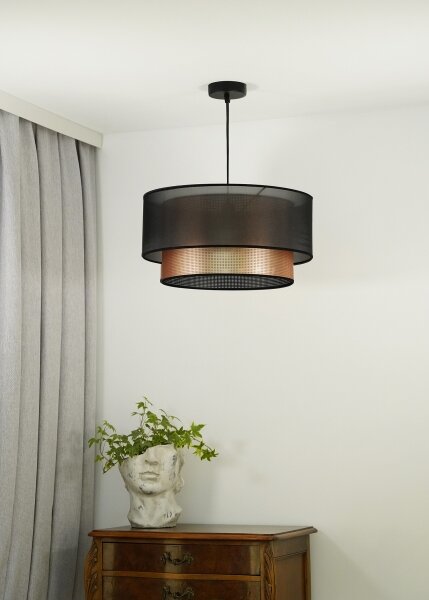 Lustră pe cablu COPPER Duolla SHINY 1xE27/15W/230V d. 45 cm maro/cupru