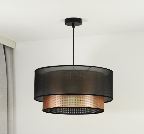 Lustră pe cablu COPPER Duolla SHINY 1xE27/15W/230V d. 45 cm maro/cupru