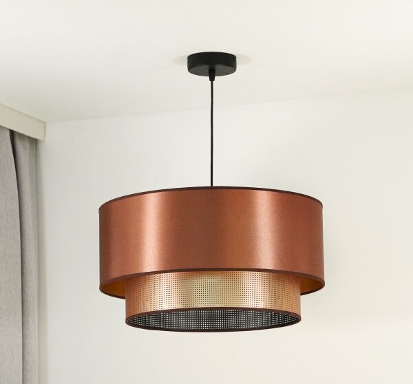 Lustră pe cablu COPPER Duolla SHINY 1xE27/15W/230V d. 45 cm cupru