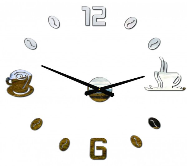 Ceas de perete adeziv cafea | COFFE
