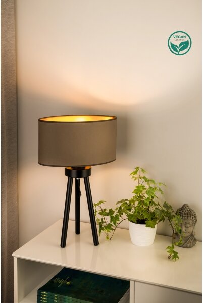Lampă de masă OVAL Duolla VEGAN 1xE27/15W/230V d. 30 cm bej