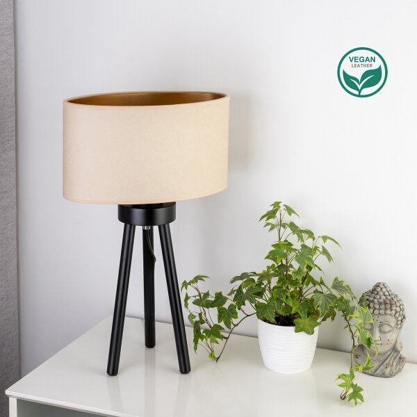 Lampă de masă OVAL Duolla VEGAN 1xE27/15W/230V d. 30 cm crem