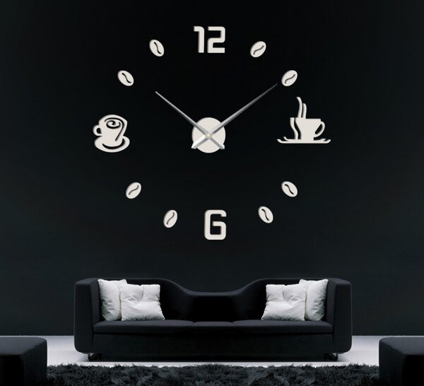 Ceas de perete adeziv cafea | COFFE