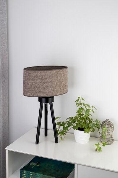Lampă de masă Duolla OVAL 1xE27/15W/230V d. 30 cm maro