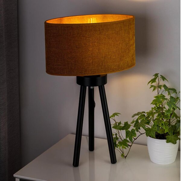 Lampă de masă Duolla OVAL 1xE27/15W/230V d. 30 cm maro