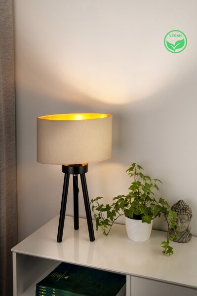 Lampă de masă OVAL Duolla VEGAN 1xE27/15W/230V d. 30 cm crem