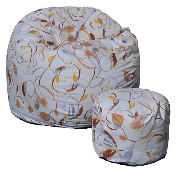 Set Fotoliu King Size cu Otoman (suport picioare), Material Textil - Blossom