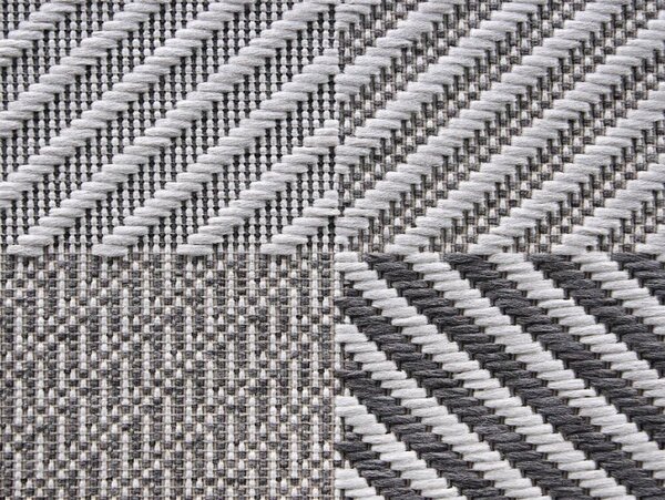 Covor Bucatarie, Model Iuta, Lineo A010 K704, Gri Dreptunghi, 80x150