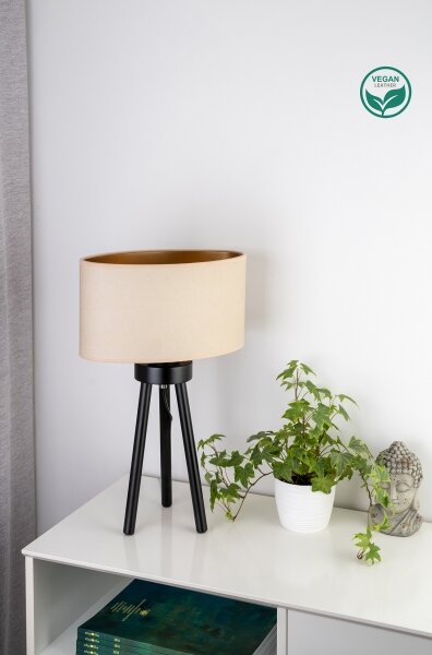 Lampă de masă OVAL Duolla VEGAN 1xE27/15W/230V d. 30 cm crem
