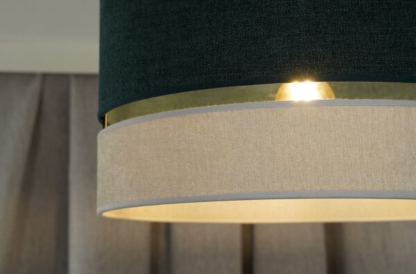 Lustră pe cablu Duolla DOUBLE 1xE27/15W/230V d. 40 cm verde/gri