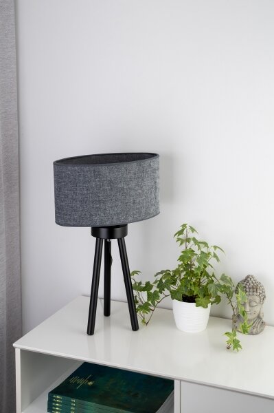 Lampă de masă Duolla OVAL 1xE27/15W/230V d. 30 cm gri