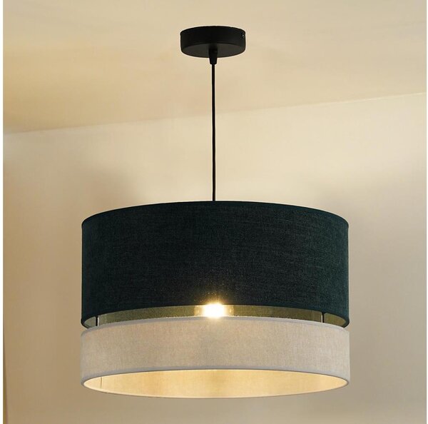 Lustră pe cablu Duolla DOUBLE 1xE27/15W/230V d. 40 cm verde/gri
