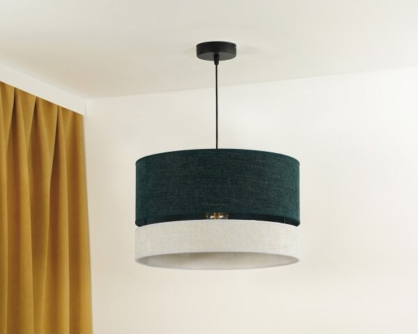 Lustră pe cablu Duolla DOUBLE 1xE27/15W/230V d. 40 cm verde/gri