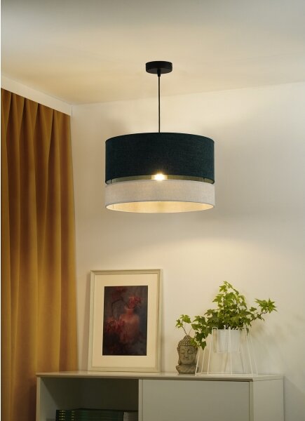 Lustră pe cablu Duolla DOUBLE 1xE27/15W/230V d. 40 cm verde/gri