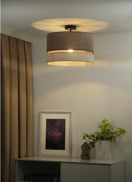 Lustră aplicată Duolla DOUBLE 1xE27/15W/230V d. 40 cm maro/gri