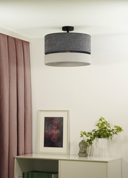 Lustră aplicată Duolla DOUBLE 1xE27/15W/230V d. 40 cm gri