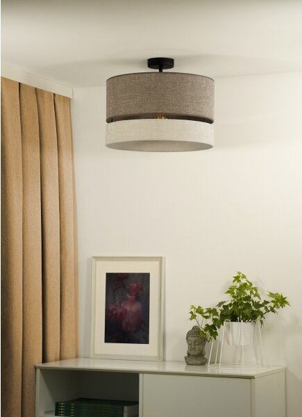 Lustră aplicată Duolla DOUBLE 1xE27/15W/230V d. 40 cm maro/gri