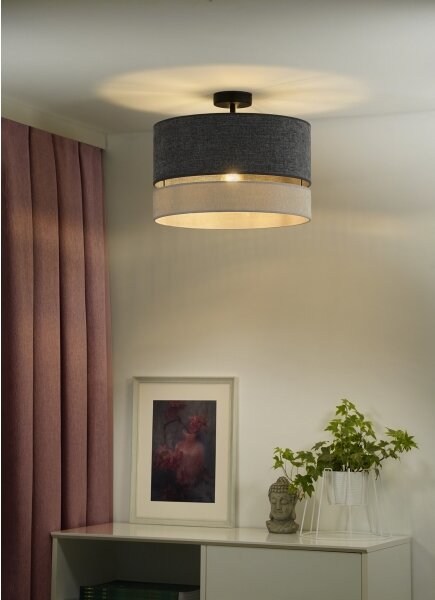 Lustră aplicată Duolla DOUBLE 1xE27/15W/230V d. 40 cm gri