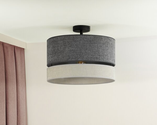 Lustră aplicată Duolla DOUBLE 1xE27/15W/230V d. 40 cm gri