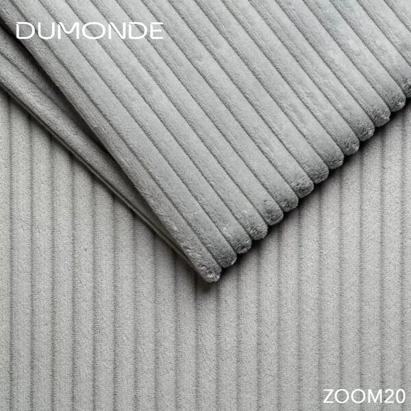 Colțar extensibil dumonde cu ladă de depozitare Loana Zoom Grey 270x185 cm